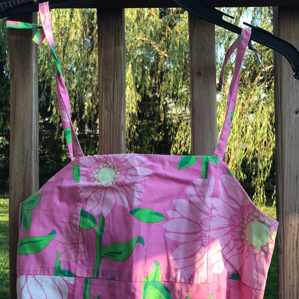 Lilly Pulitzer Pink Sunflower Sundress, size 12. - Picture 3 of 5